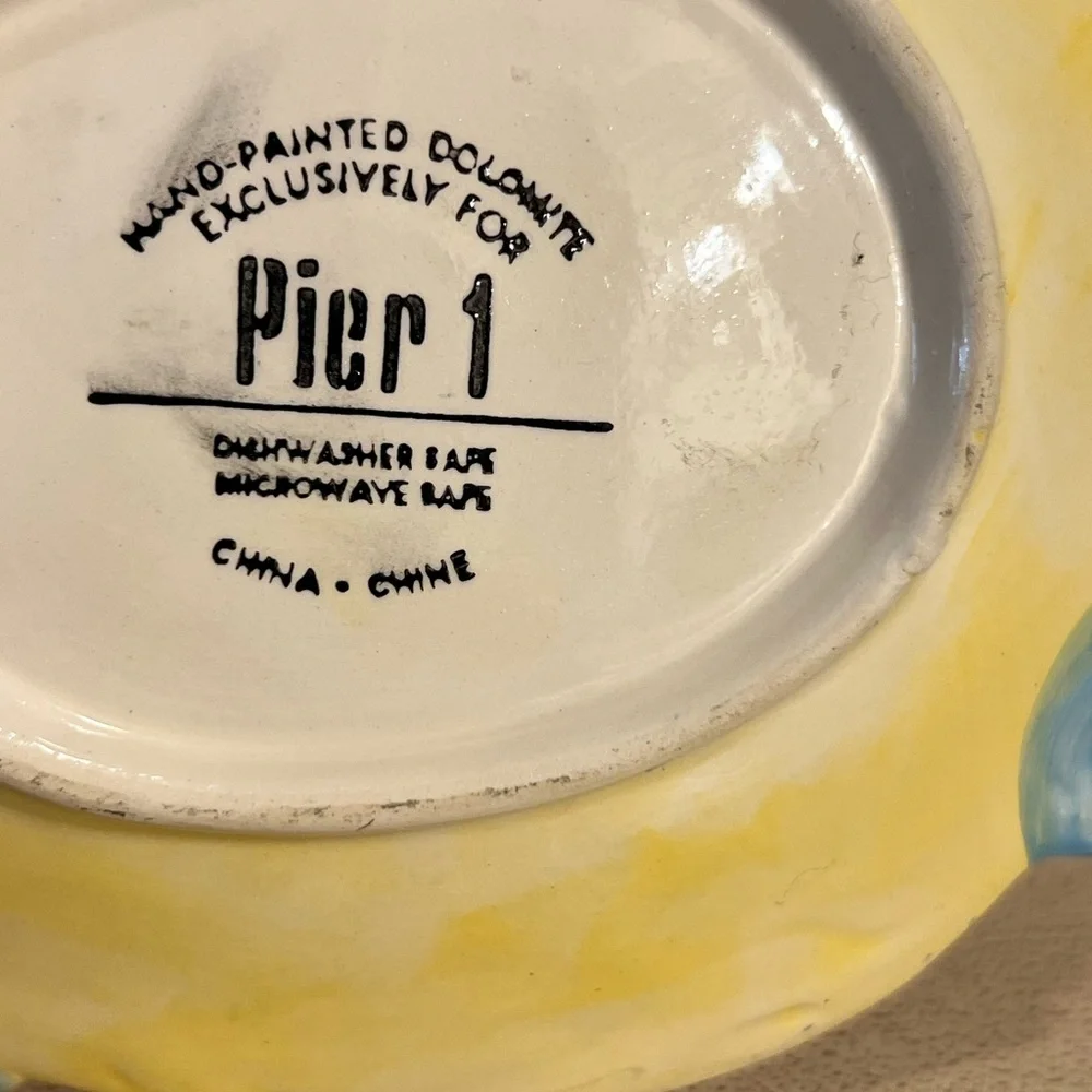 Pier 1 hand painted fish decore or plate